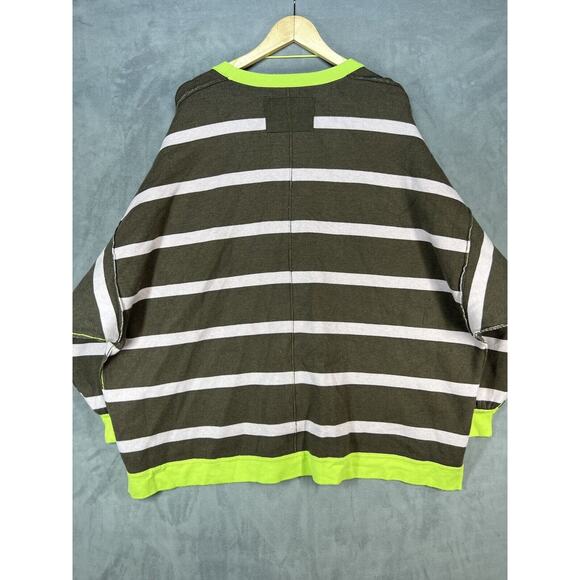 Free People We The Free Manny Cardi Brown Stripe Cardigan Sweater Size Medium - Picture 8 of 11